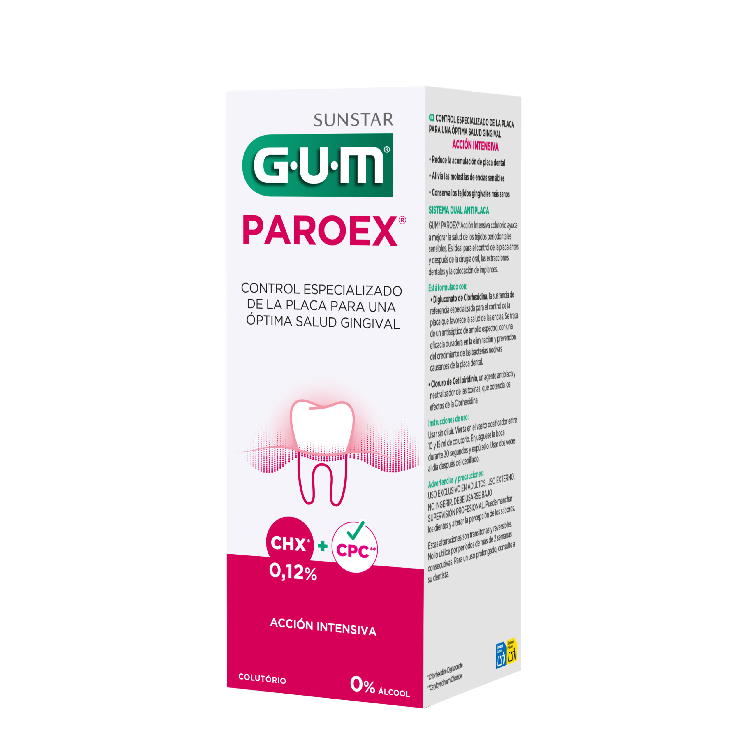 Enjuague GUM® PAROEX® GINGIVITIS CHX 0.12% 500ml