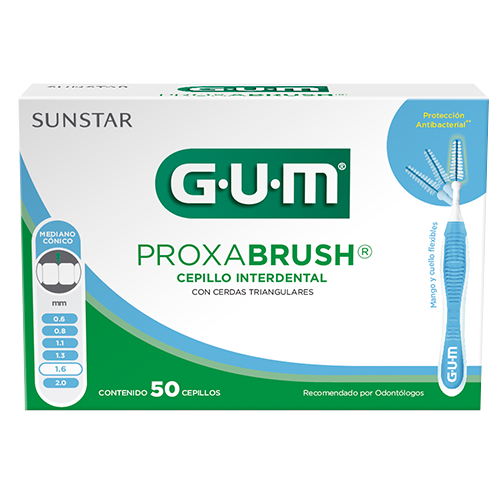 Cepillos Interdentales PROXABRUSH® 1.6 mm Mediano Cónico Caja 50 pzs