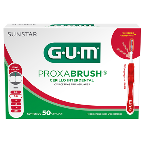 Cepillos Interdentales PROXABRUSH® 0.8 mm Fino Cilíndrico Caja 50 pzs
